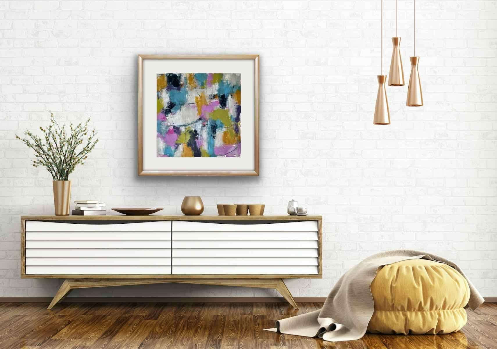 Sigue tu camino, Pintura, Acrílico sobre papel - Painting Abstracto de Rebecca Dodson