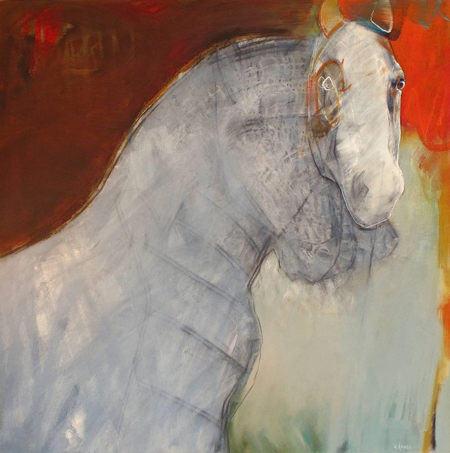 Rebecca Haines Animal Painting - Touchstone