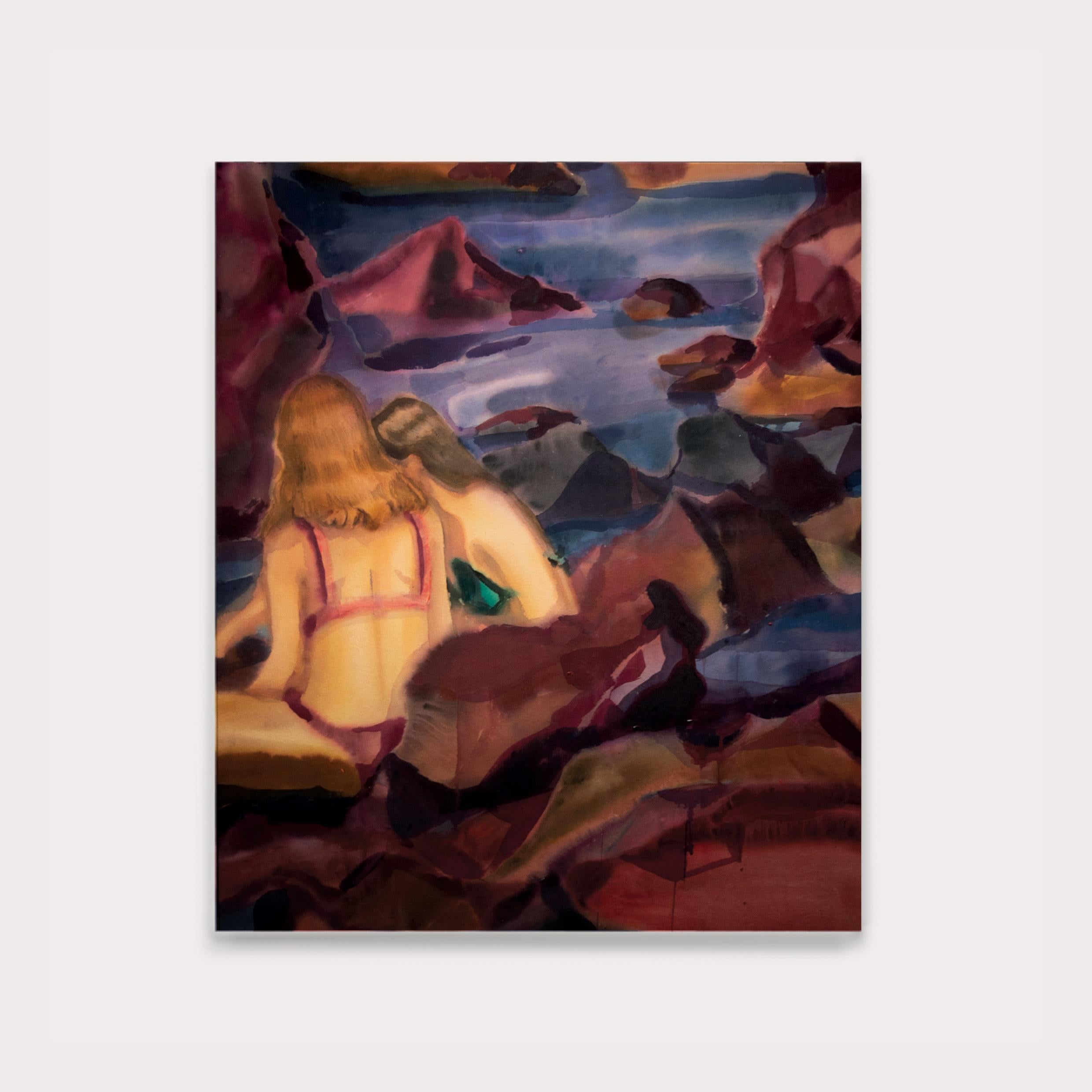 Rebecca Harper Figurative Painting - Landslides, Acrylic on Canvas 
