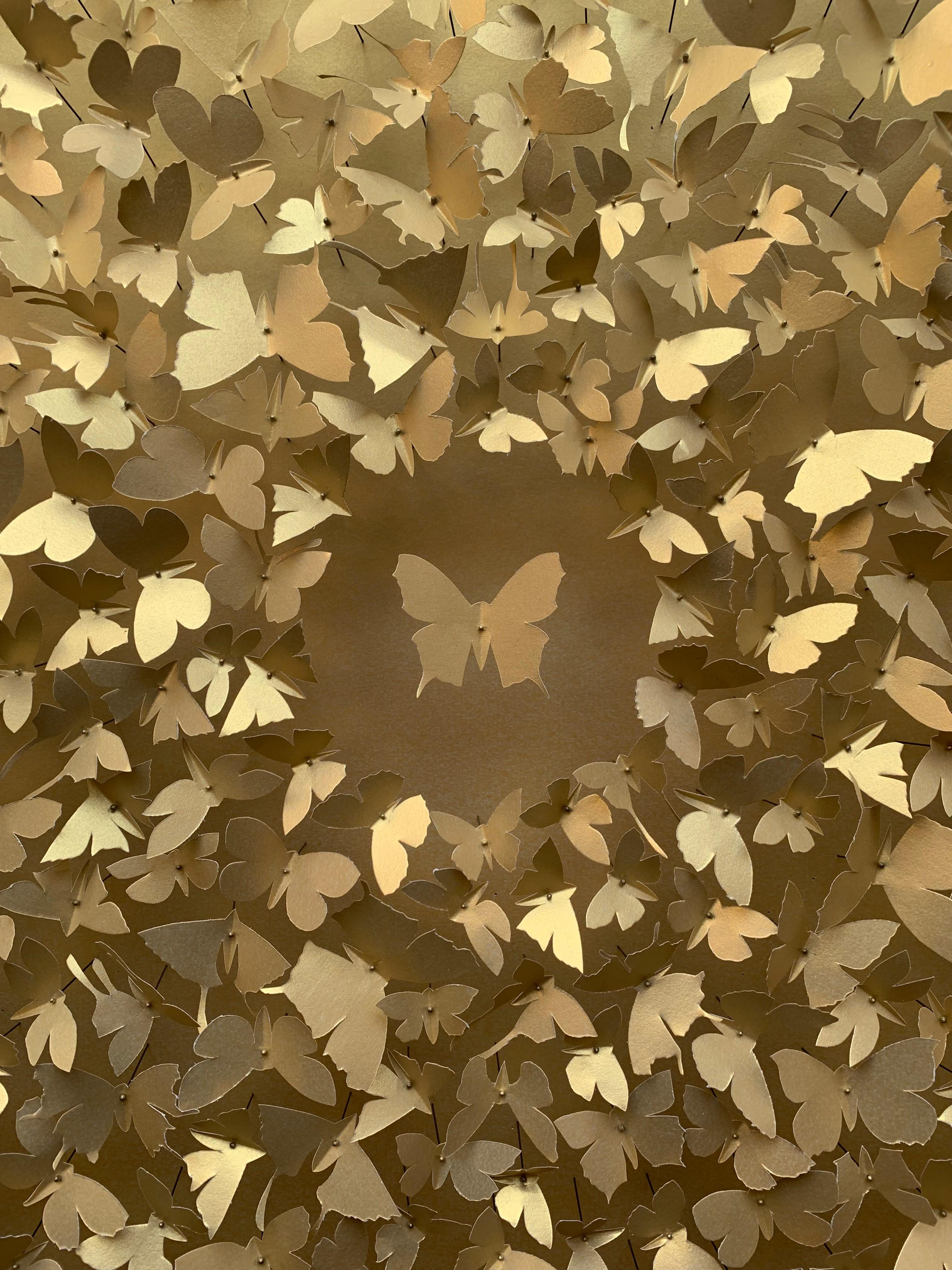 Gold 04 (Zeitgenössisch), Mixed Media Art, von Rebecca J Coles