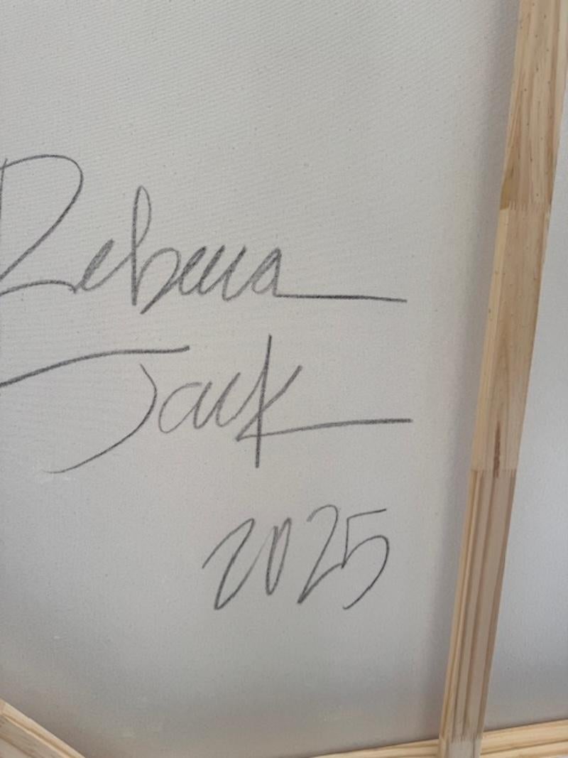 4 Figuras abstractas, acrílico sobre lienzo, Los hacedores de magia por Rebecca Jack en venta 11