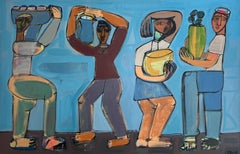 4 Abstracted Figures, Acrylic on Canvas, The Magic Makers by Rebecca Jack