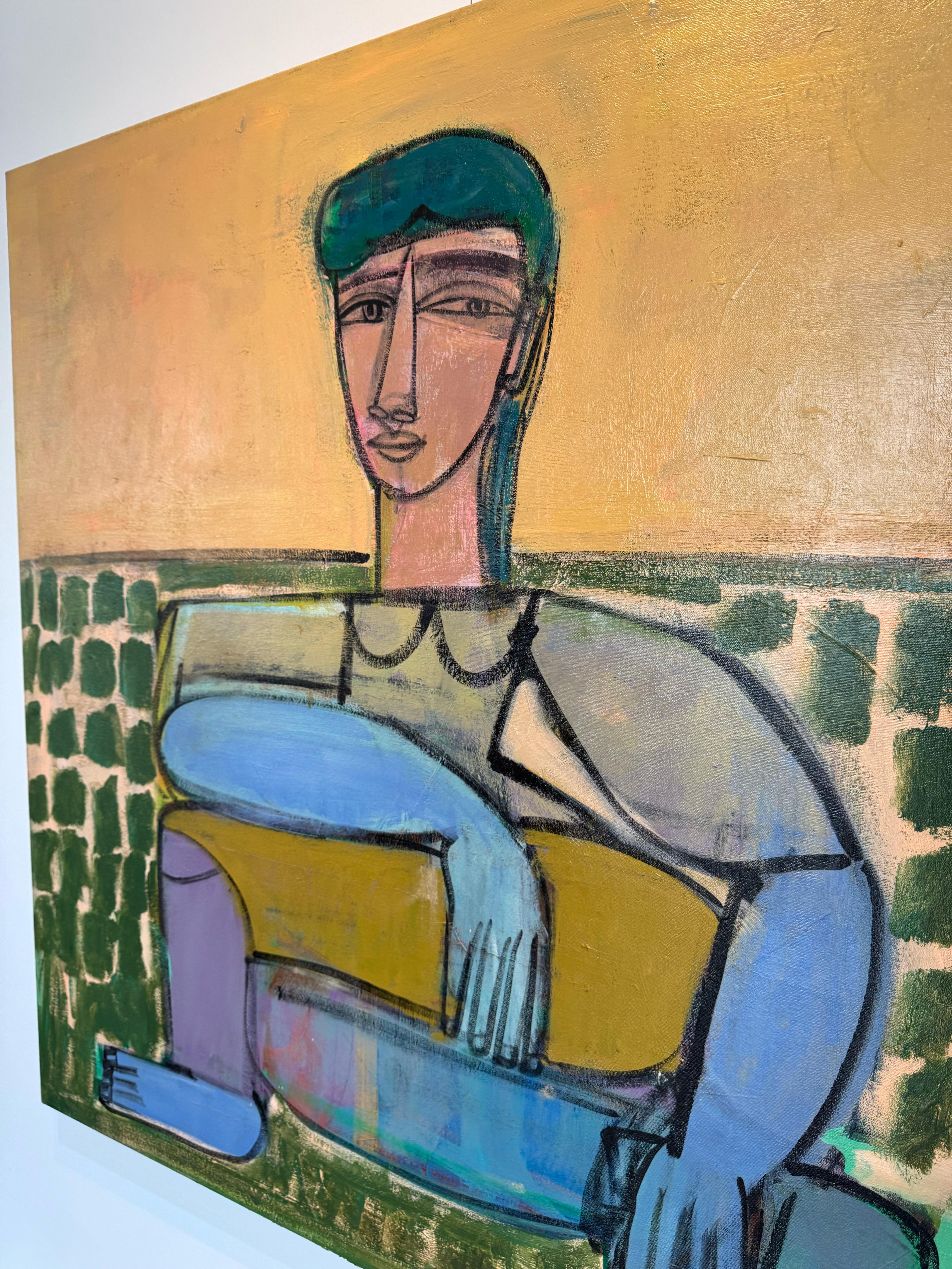 Abstracted Figure, Acrylic on Canvas, Sundance by Rebecca Jack For Sale 9