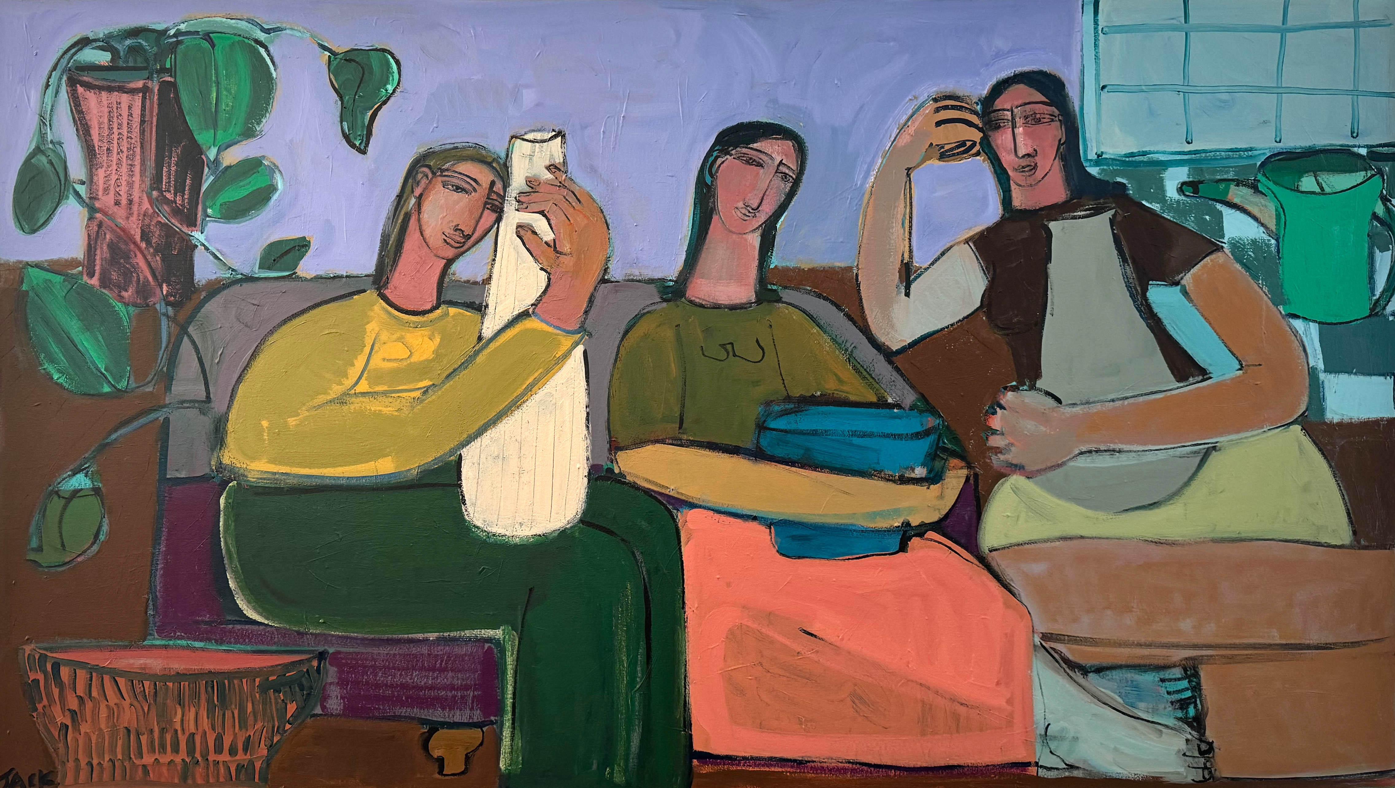 Trois figures féminines abstraites, The Housekeeper de Rebecca Jack, 2024