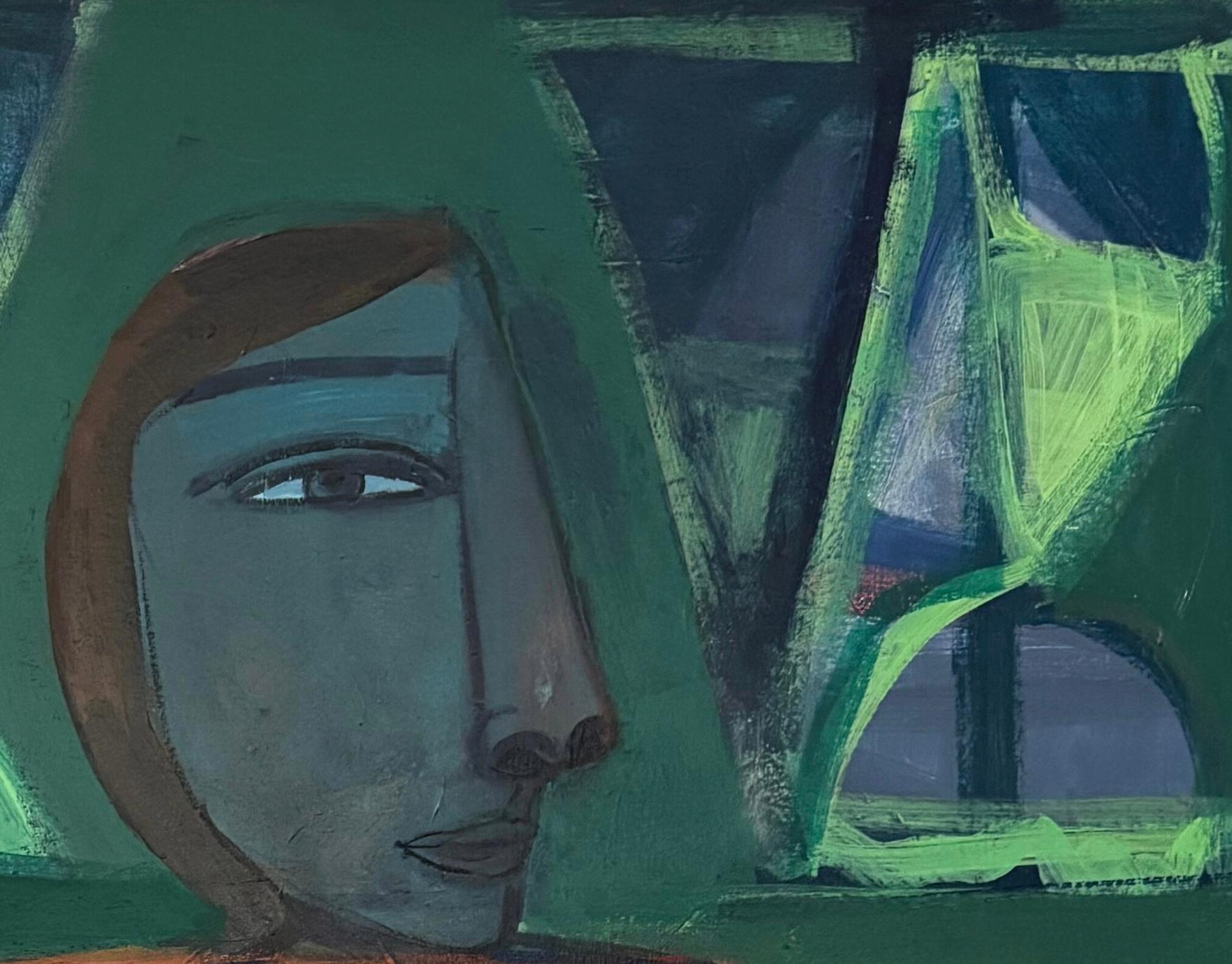 Frau Abstraktes Porträt, Acryl auf Leinwand, Self-Portrait von Rebecca Jack im Angebot 7