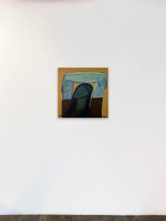 Woman Abstracted Portrait, Gestural, Acrylic on Canvas, Jo by Rebecca Jack