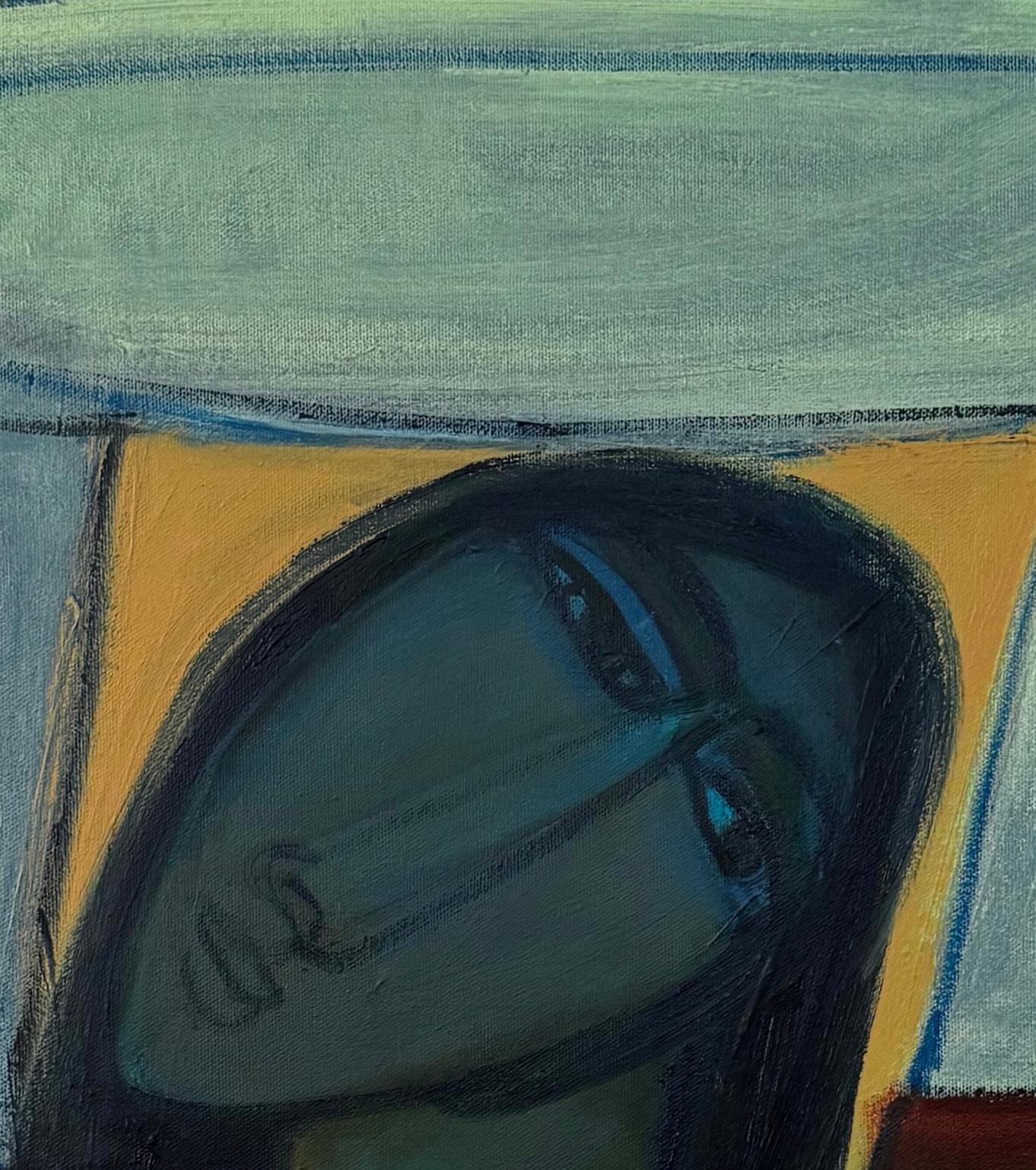 Frau Abstraktes Porträt, Gestisch, Acryl auf Leinwand, Jo von Rebecca Jack im Angebot 6