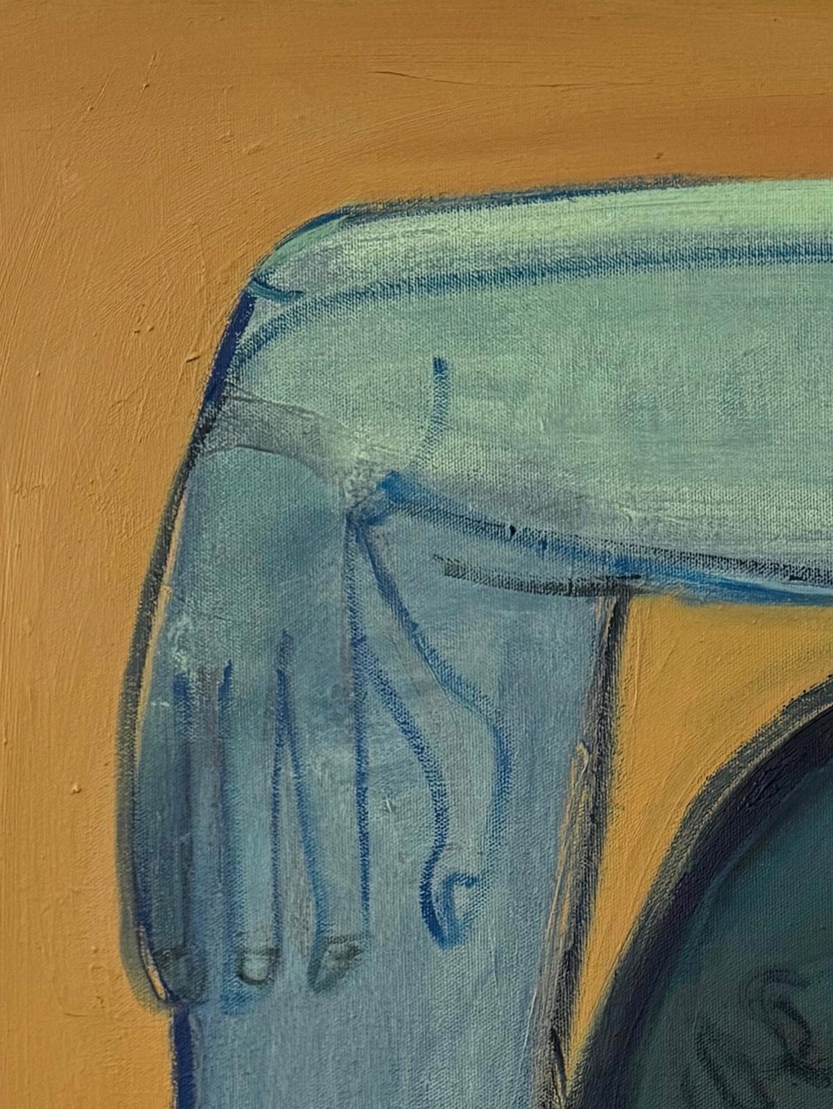 Frau Abstraktes Porträt, Gestisch, Acryl auf Leinwand, Jo von Rebecca Jack im Angebot 7