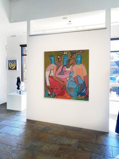 Frauen Abstrahierte Figuren, blumig, hell und lebendig, La Primavera von Rebecca Jack