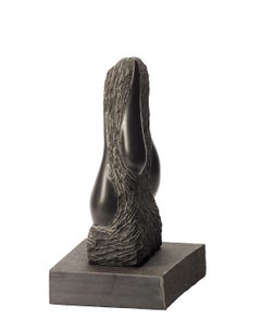 "Memory of Rain" carved stone pedestal sculpture