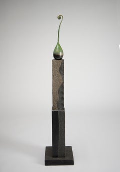 "Rain Forest" bronze and stone sculpture