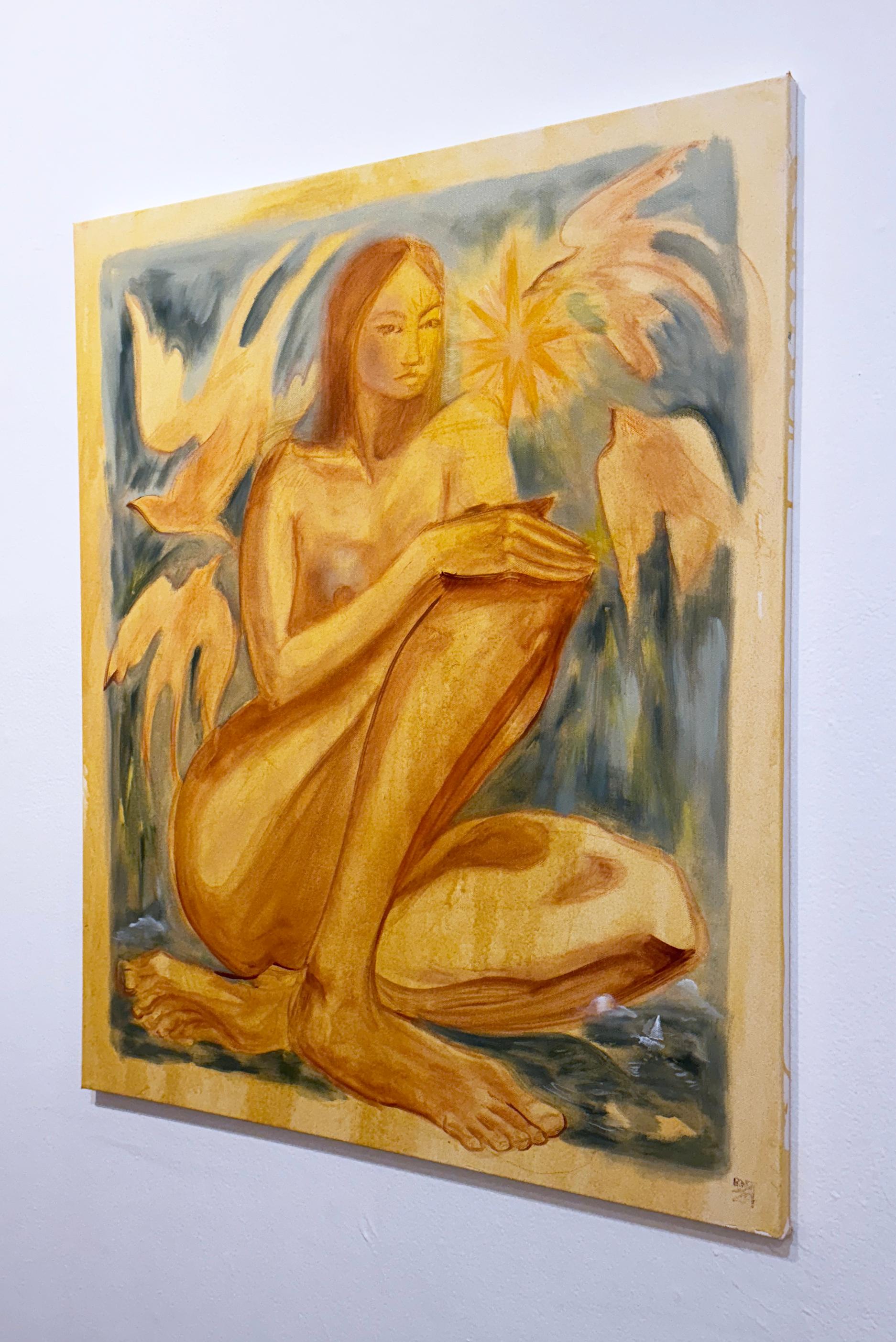 Meerwasser in unseren Adern (Zeitgenössisch), Painting, von Rebecca Johnson