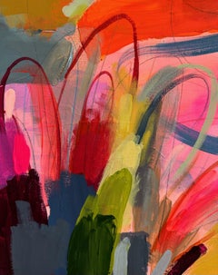 Echo Of Petals, Painting, Acrylic on Wood Panel