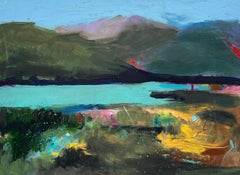 Lake Swim at Lunch, Abstract Painting