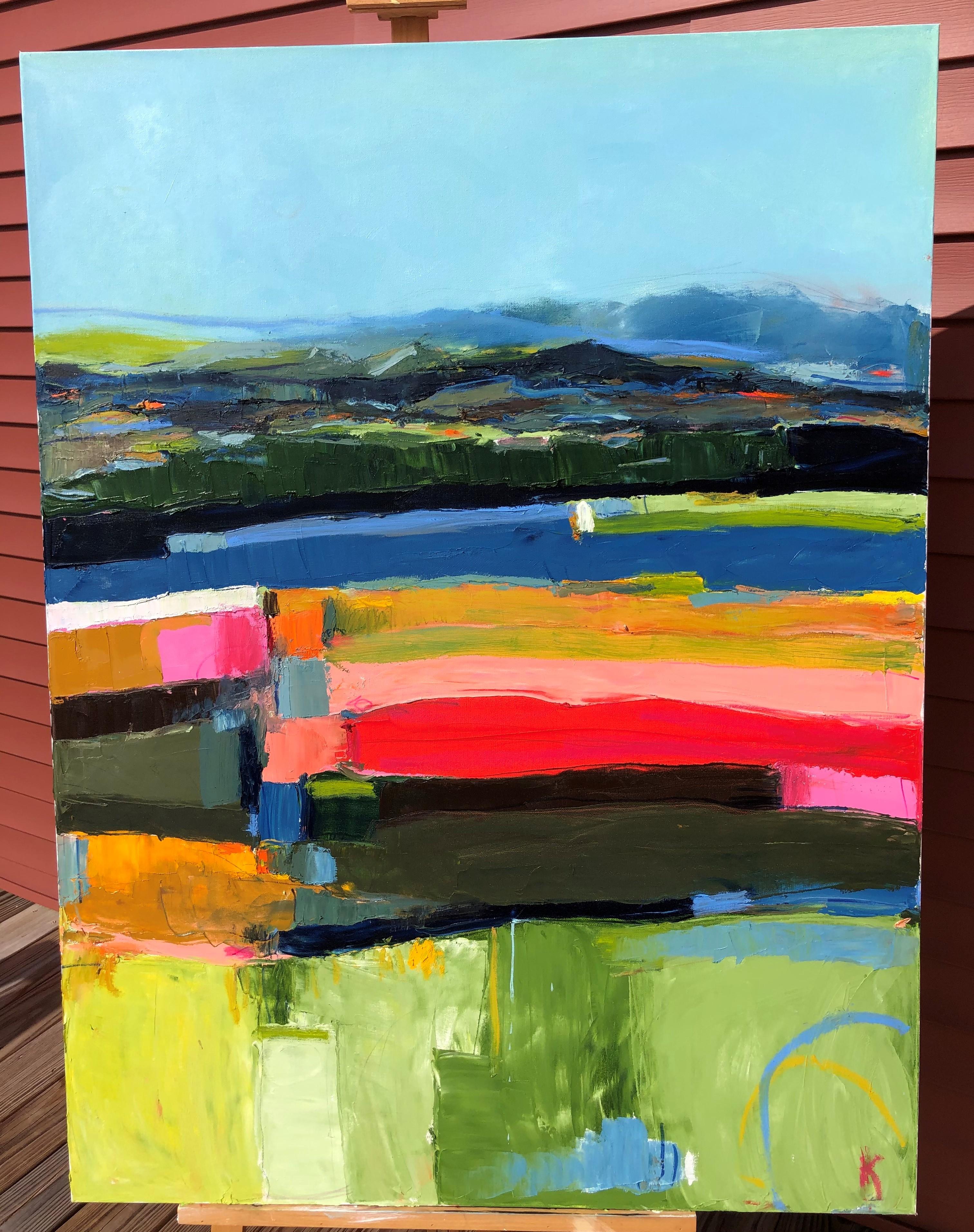 <p>Artist Comments<br />Inspired by its history, artist Rebecca Klementovich based expressionist landscape on a time when Abenaki Indians lived in Monhegan, Maine, which they called Out-to-Sea Island. 