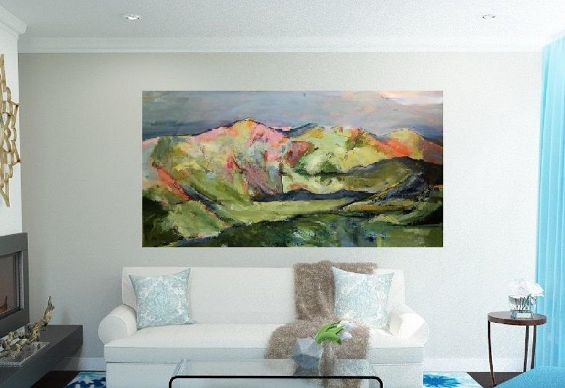 Spring Vista Mountain  Lookout, Painting, Oil on Canvas 2