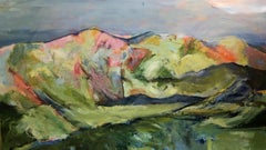 Spring Vista Mountain  Lookout, Painting, Oil on Canvas
