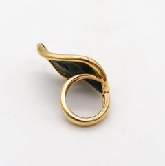 Rebecca Koven Organic Cocktail Ring In Solid 18Kt Yellow Gold With Jade