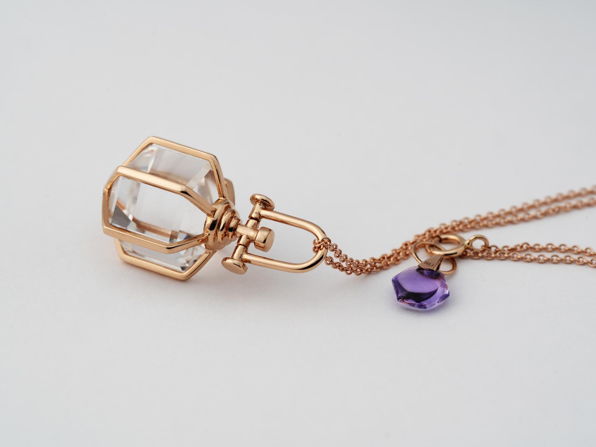 Rebecca Li designs Mindfulness. 
This necklace is from her Six Senses Talisman Collection. It's inspired by sacred geometry. The designer wants us to always remember that we have the ability to control uncontrollable by simply control what we can,