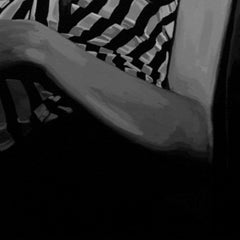 "Laura #1" (2016) By Rebecca Mason Adams, Original B&W Photorealist Painting