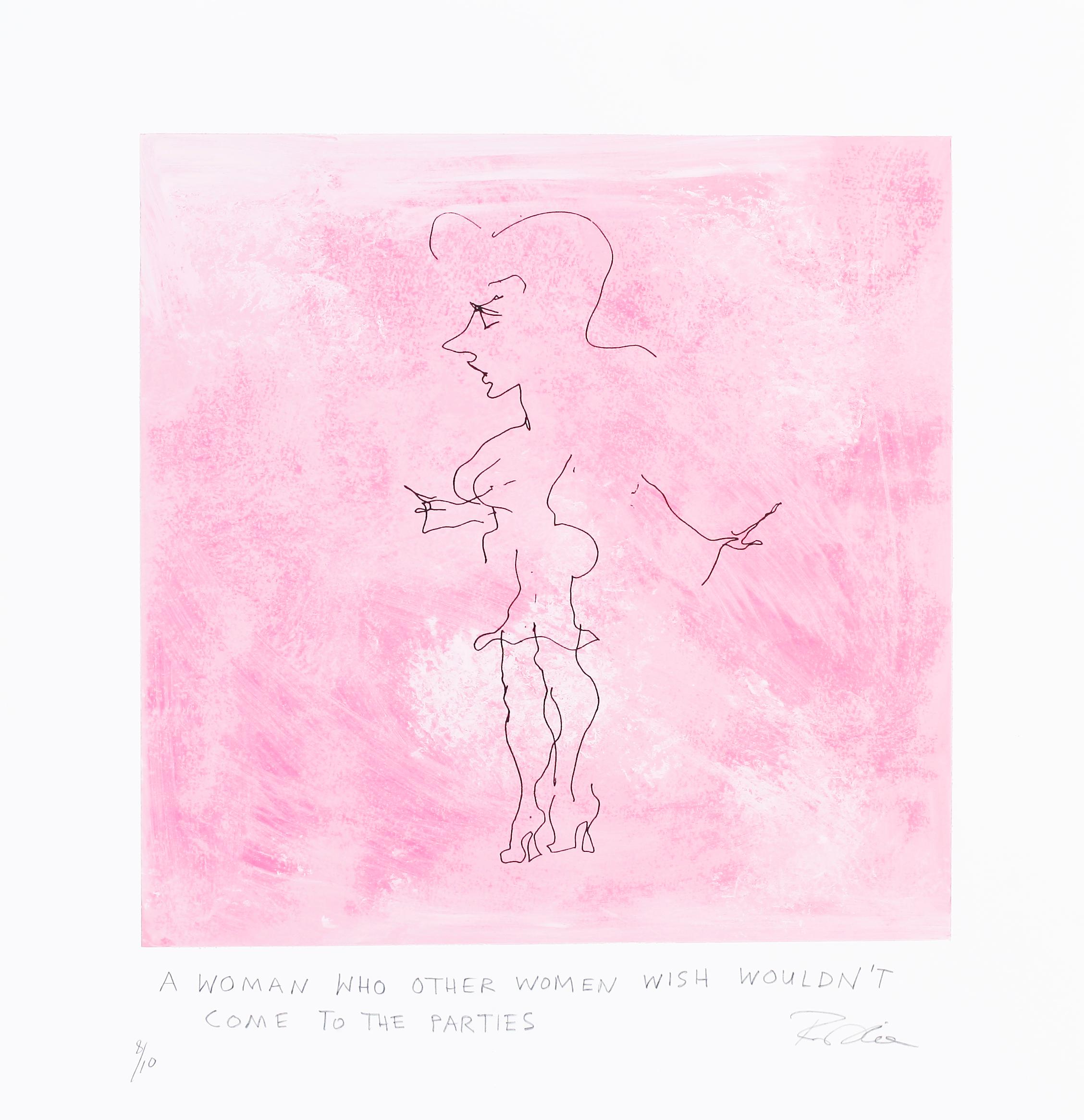 "A Woman Who Other Women Wish Wouldn't Come To The Parties" - Print by Rebecca Miller