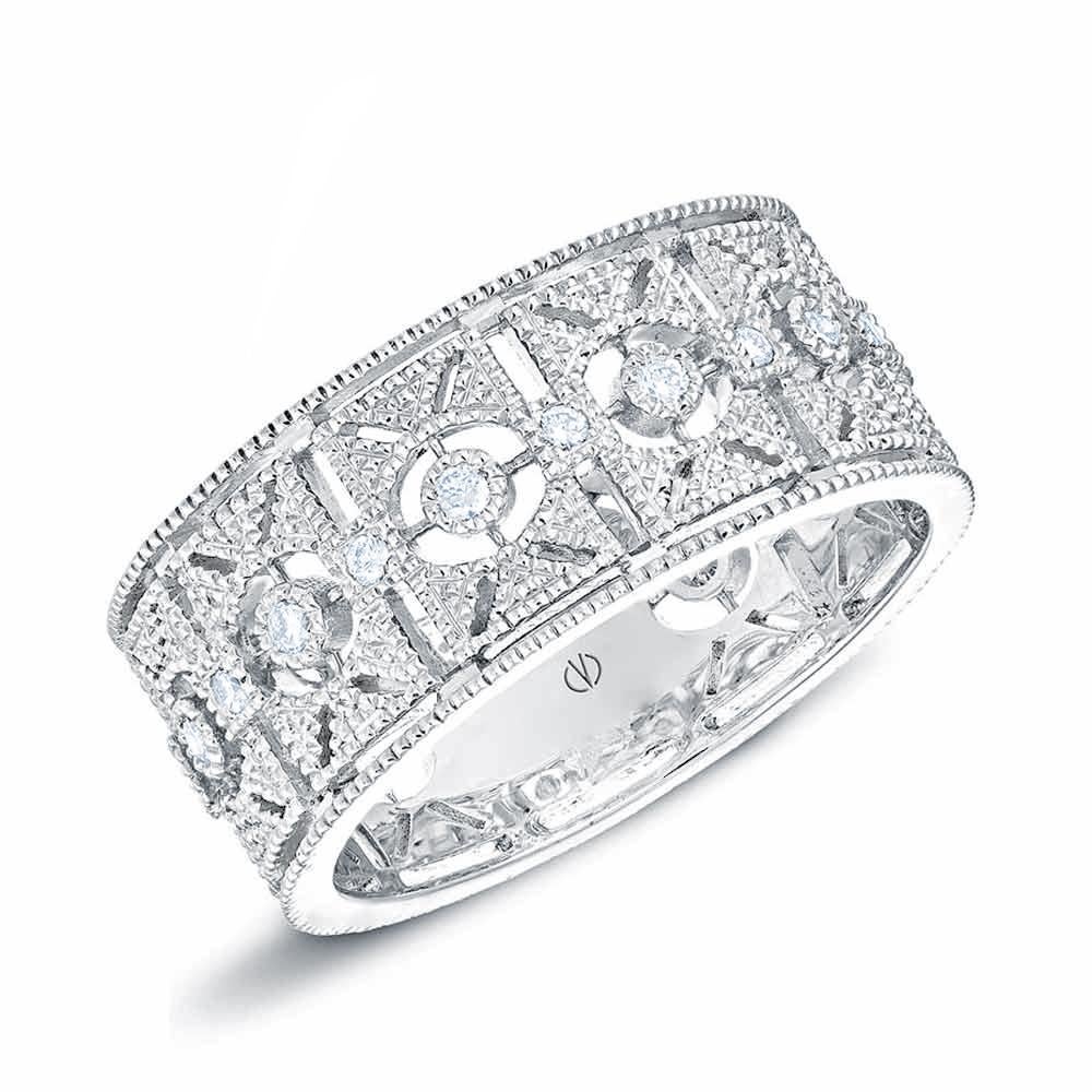 For Sale:  0.24 Carat Diamonds White Gold 18K Art Déco Band Ring 4