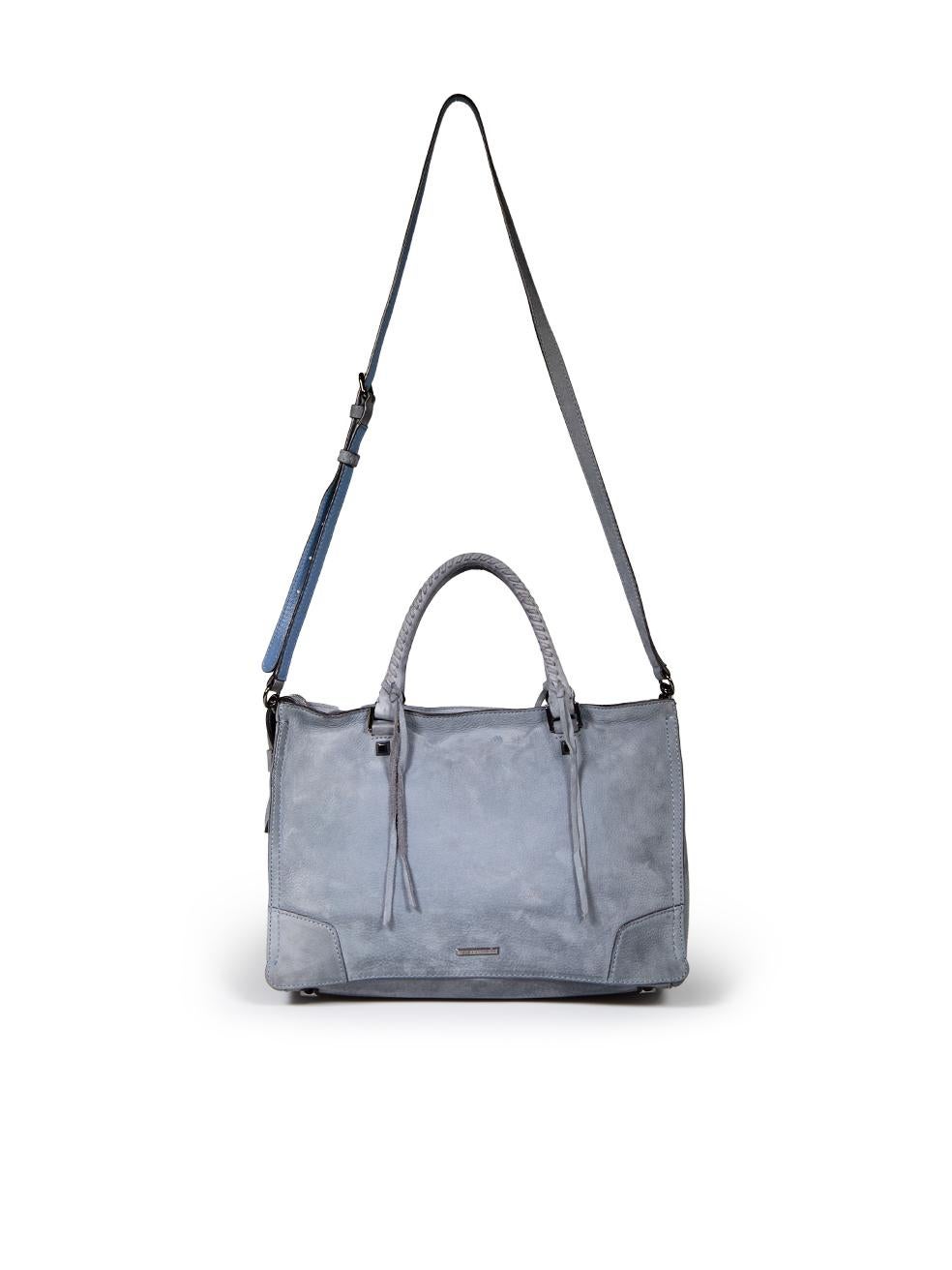 Rebecca Minkoff Grey Suede Medium Handbag In Good Condition For Sale In London, GB