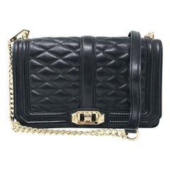 Rebecca Minkoff HF16ILVX08 Black Leather Quilted Love Crossbody Ladies Purse