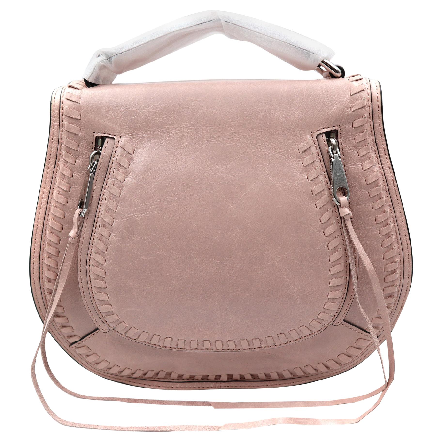 Rebecca Minkoff HSP7EDSX91 Vanity Saddle Lilac Rose Leather Crossbody Womens Bag