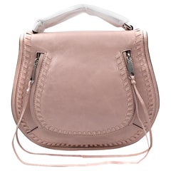 Used Rebecca Minkoff HSP7EDSX91 Vanity Saddle Lilac Rose Leather Crossbody Womens Bag