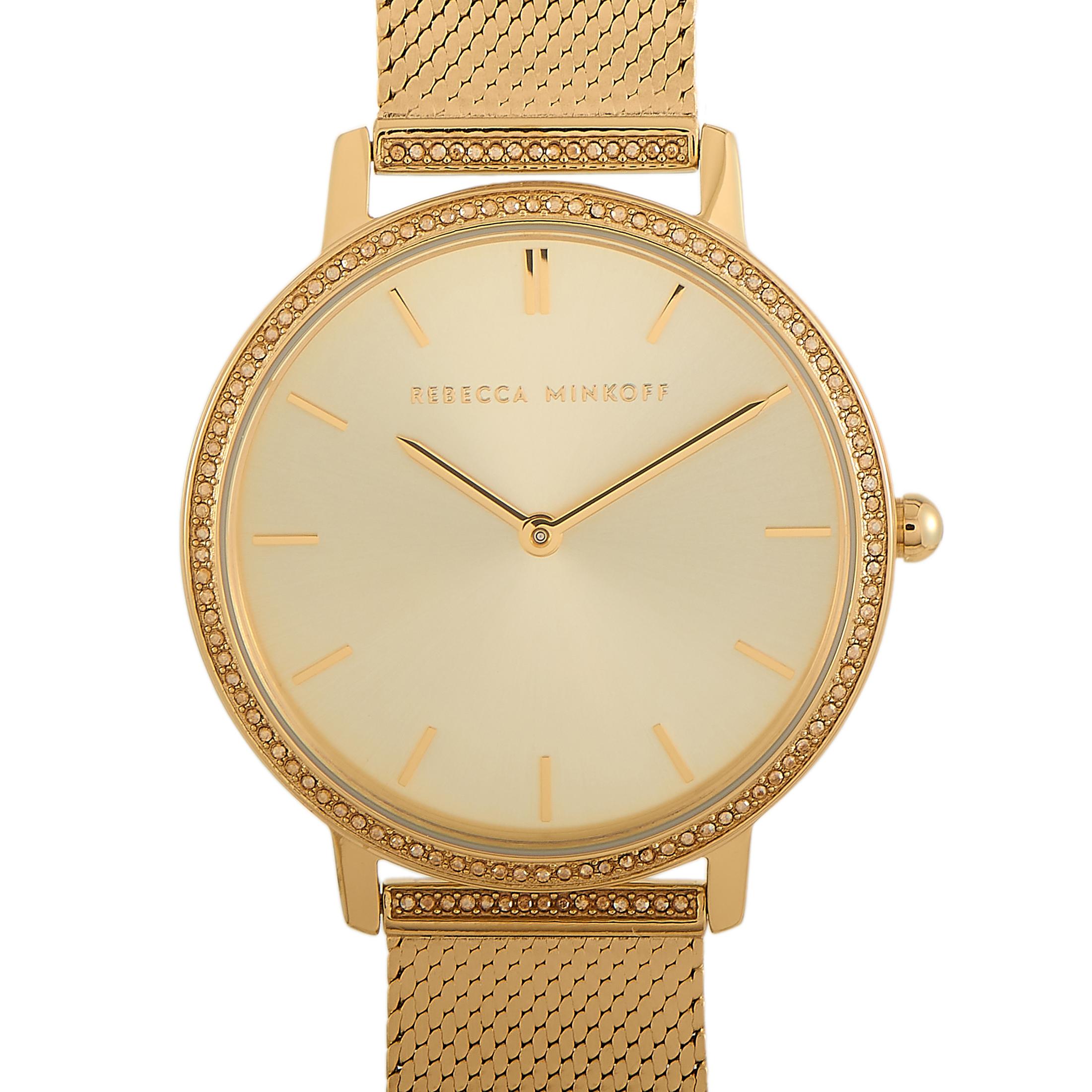 Rebecca Minkoff Major Gold-Tone Watch 2200392 In New Condition In Southampton, PA