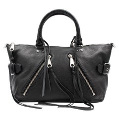 Rebecca Minkoff Moto MSRP Small Black Leather Satchel Tote Purse HS15EMOS26