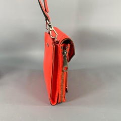 REBECCA MINKOFF Red Leather Cross Body Flap Handbag