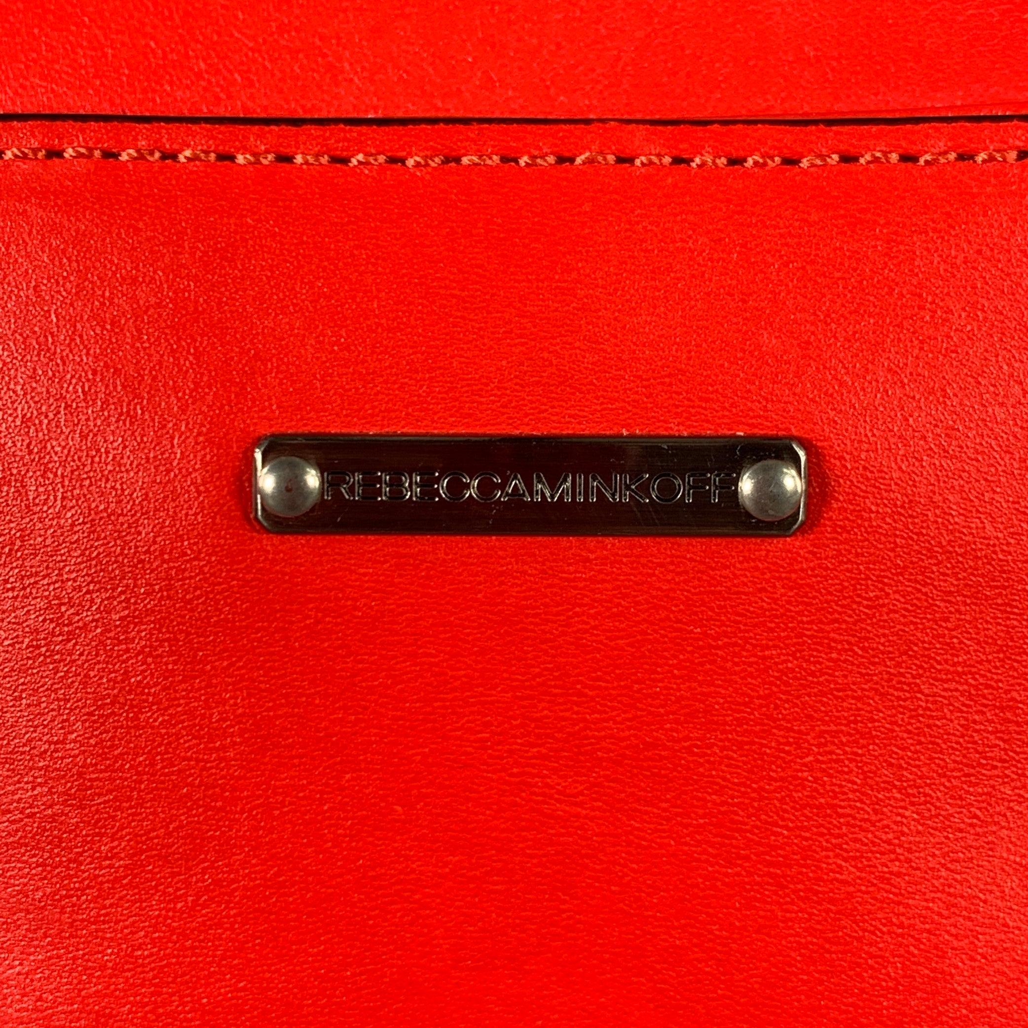 De los hombres REBECCA MINKOFF Bolso cruzado de piel roja con solapa en venta
