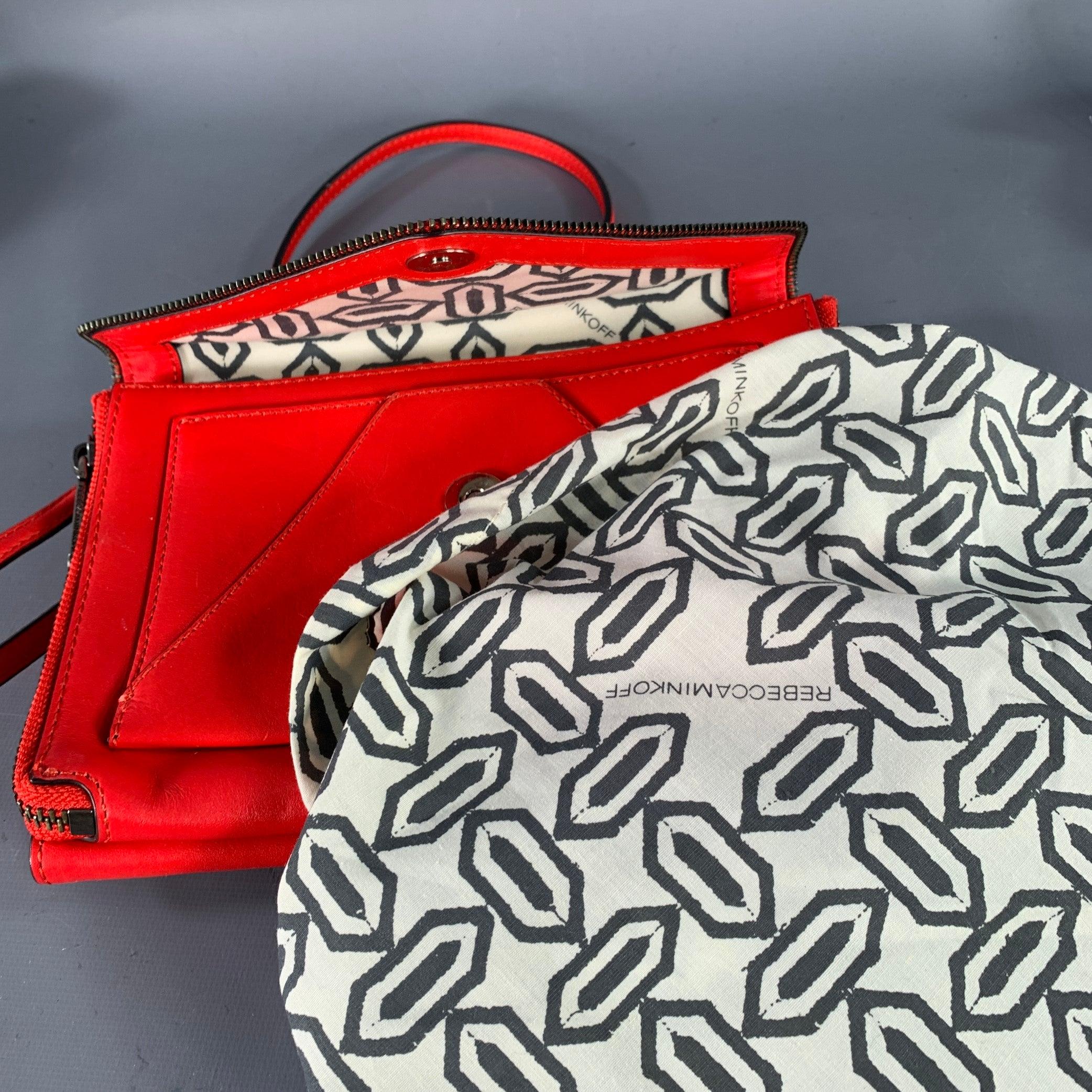 REBECCA MINKOFF Bolso cruzado de piel roja con solapa en venta 4