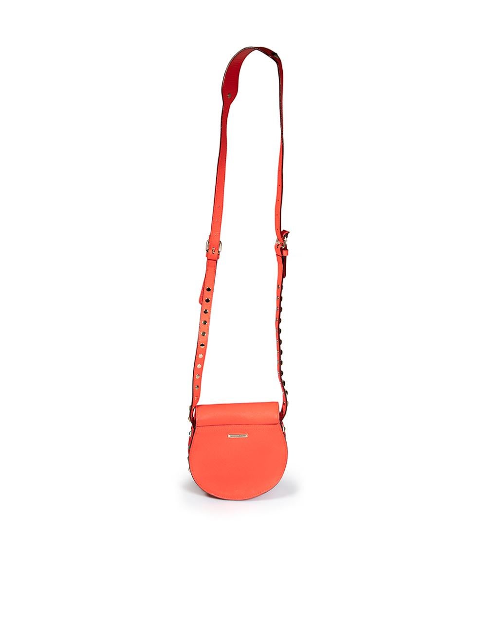 Rebecca Minkoff Red Leather Studded Crossbody Bag In Good Condition For Sale In London, GB