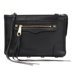 Rebecca Minkoff Regan Black Leather Women's Messenger Bag HS16IPBX68