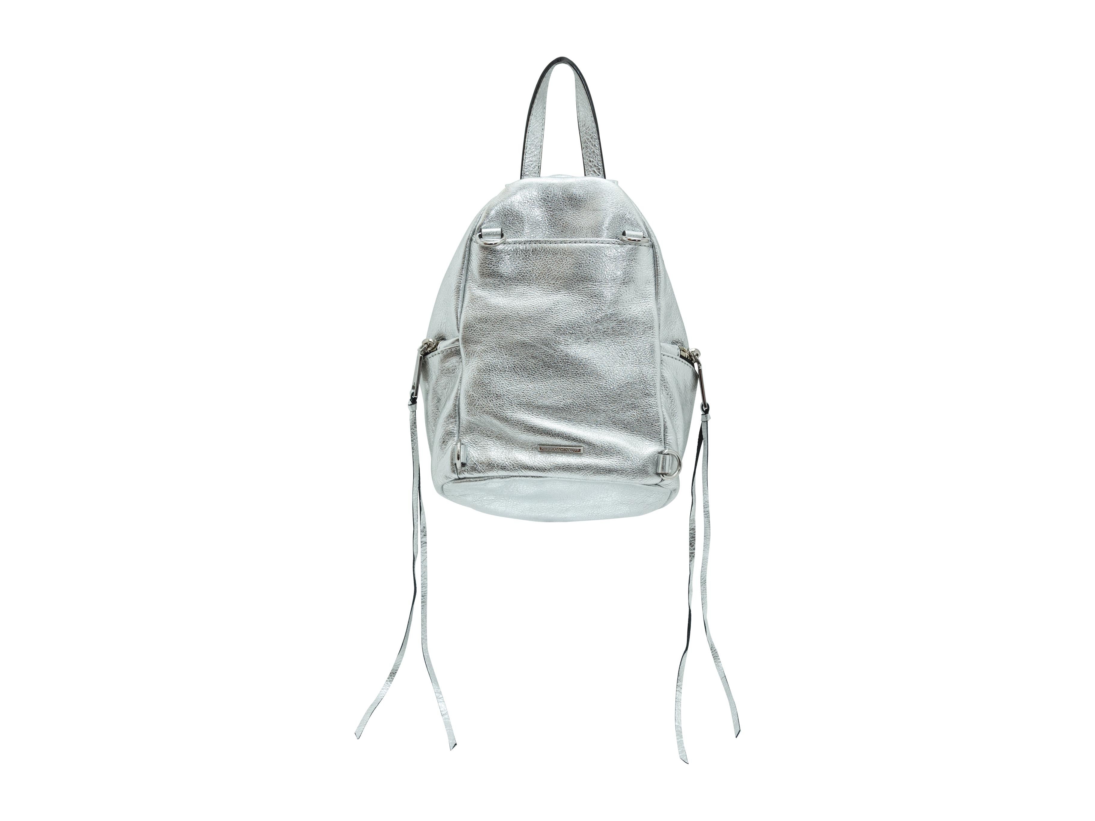 Women's Rebecca Minkoff Silver Leather Backpack