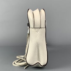 REBECCA MINKOFF White & Black Leather Cross Body Bag