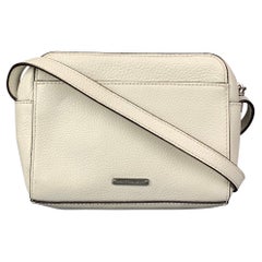 REBECCA MINKOFF White & Black Leather Cross Body Bag