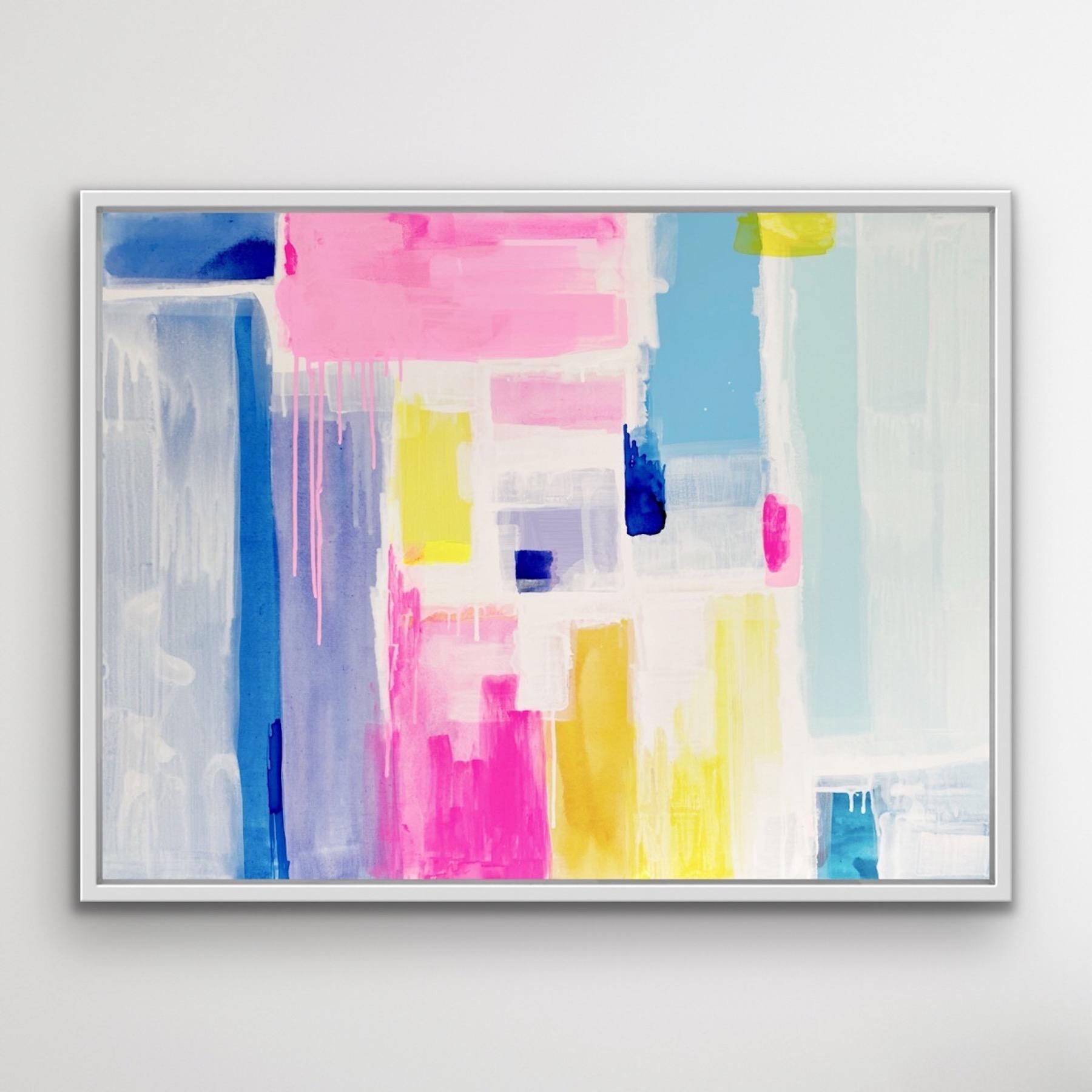 Dreaming in Colour, Contemporary Abstract Painting, Large Bright Artwork,  For Sale 2