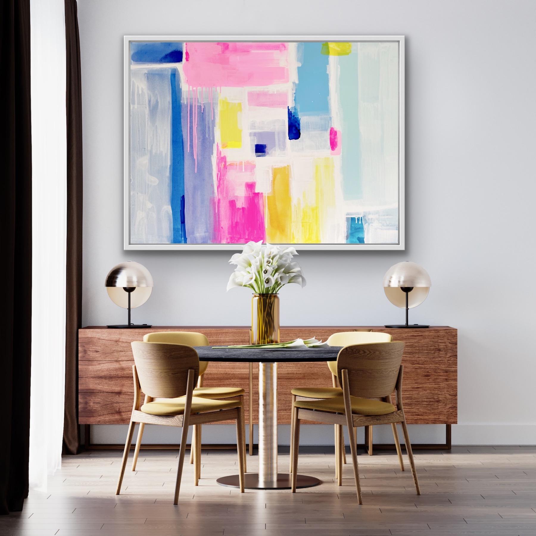 Dreaming in Colour, Contemporary Abstract Painting, Large Bright Artwork,  For Sale 7