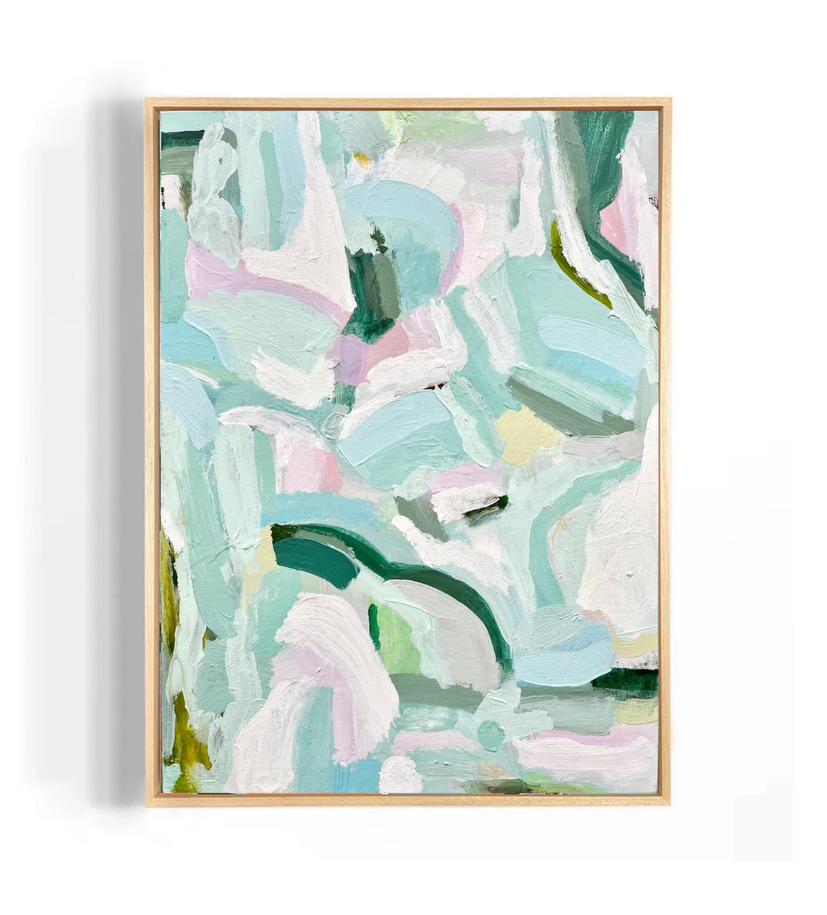 „Green Daze“, zeitgenössische abstrakte Malerei, Originalgemälde
