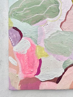 « Peachy Saturdays », peinture abstraite contemporaine, œuvre originale