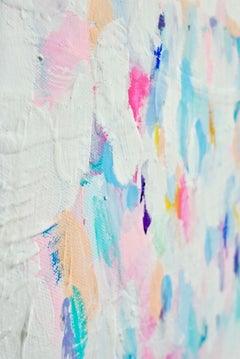 Rebecca Newport, Pansy, Original Abstract Painting, Original Mixed Media Art