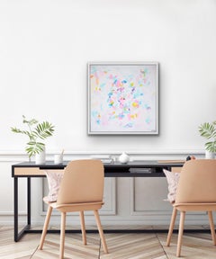 Rebecca Newport, Rose Garden, Peinture abstraite contemporaine, Art abordable