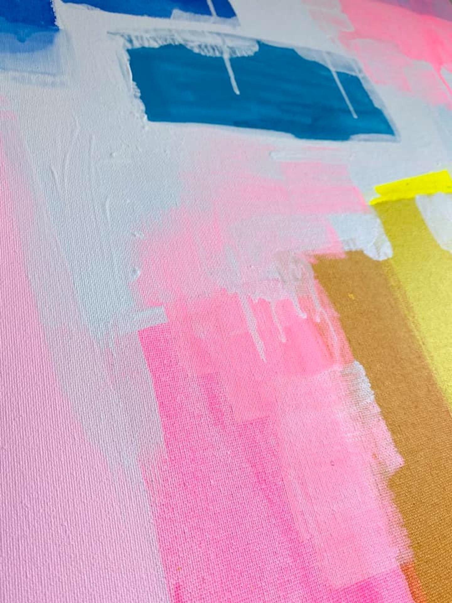 Rebecca Newport, Diversión de verano, Pintura original abstracta, Arte asequible en venta 2
