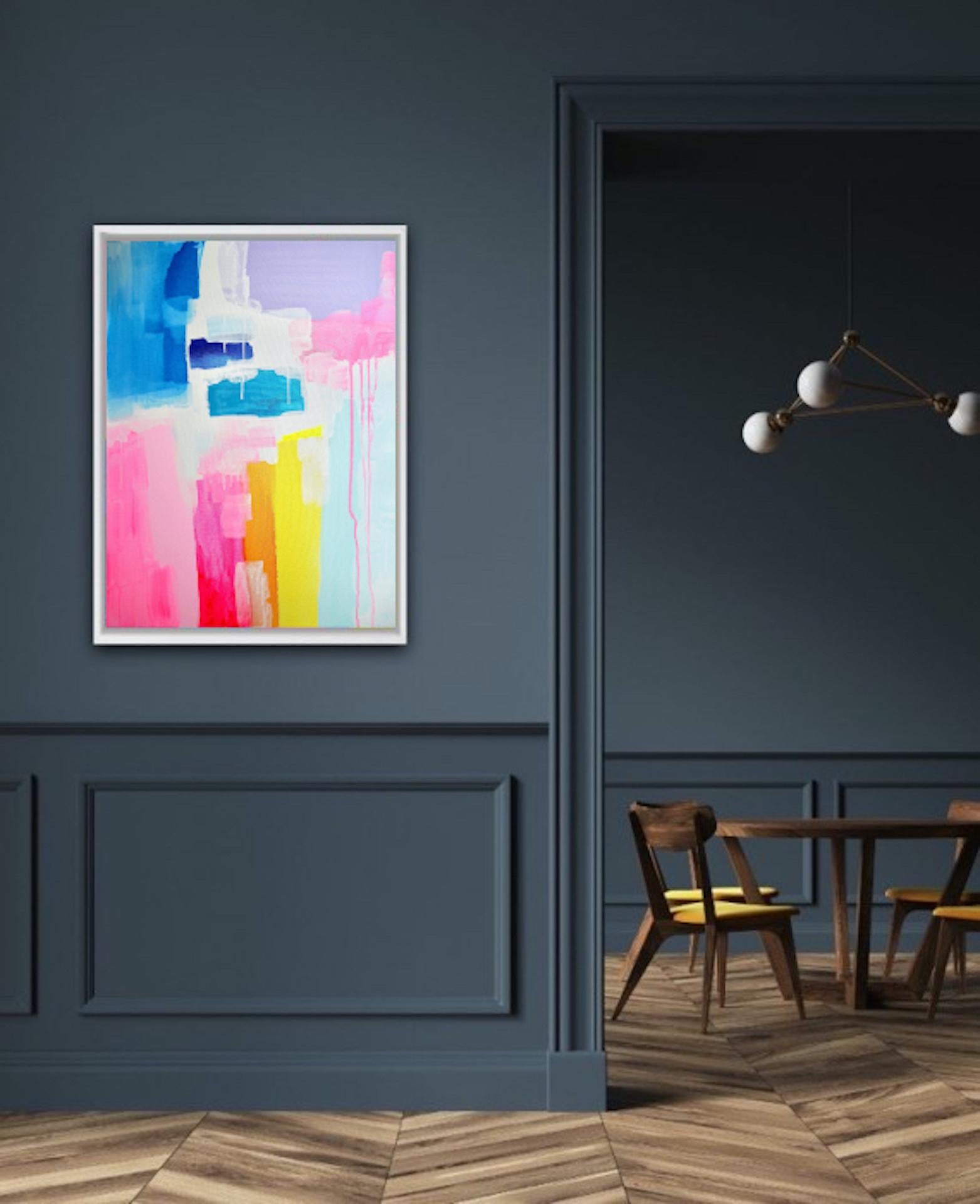 Rebecca Newport, Diversión de verano, Pintura original abstracta, Arte asequible en venta 3