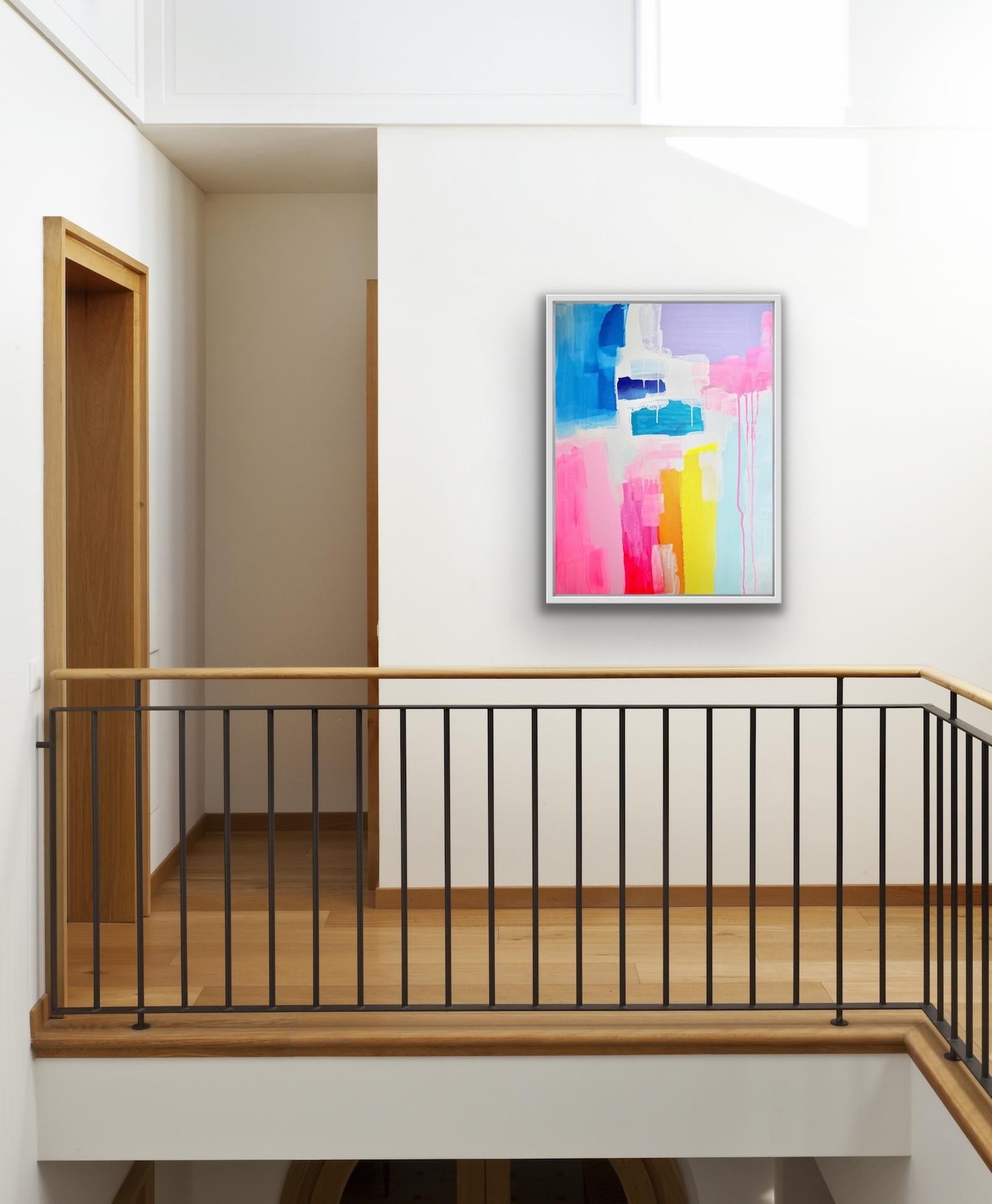 Rebecca Newport, Diversión de verano, Pintura original abstracta, Arte asequible en venta 4