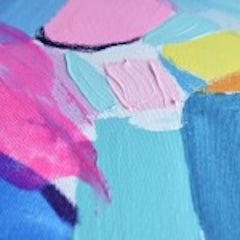Rebecca Newport, Summer Series Nr. 1, Erschwingliche abstrakte Kunst, Originalgemälde